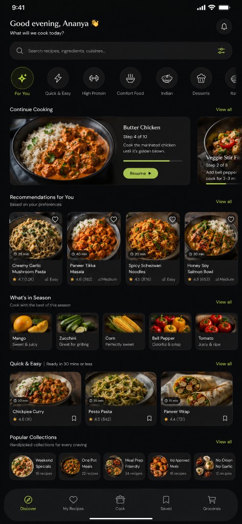 ladl AI recipe app showing personalized recipe discovery and meal planning